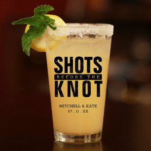 Shots Before the Knot Bachelorette Party Glass