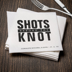 Shots Before the Knot Bachelorette Party Napkin