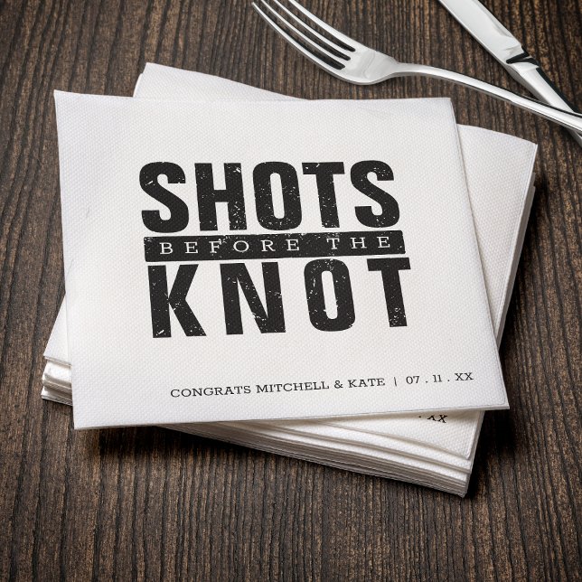 Shots Before the Knot Bachelorette Party Napkin (Shots Before the Knot Bachelorette Party Napkins
)