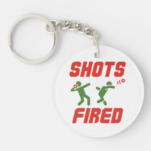 Shots Fired Funny Shot Put Track and Field Key Ring
