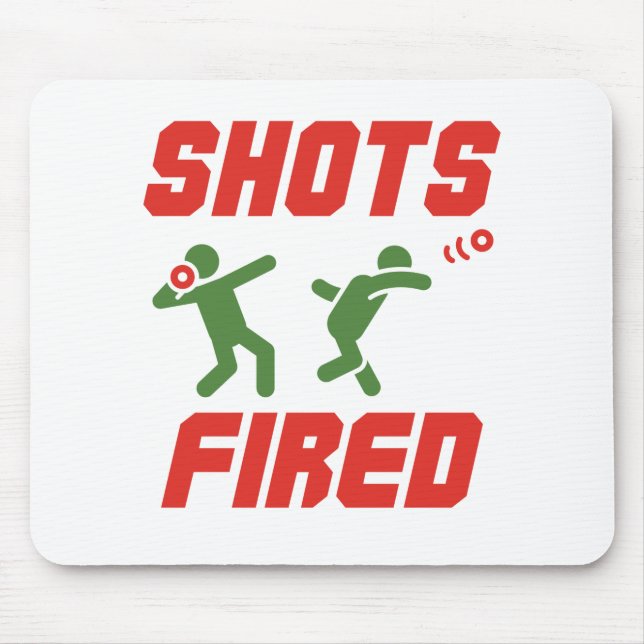 Shots Fired Funny Shot Put Track and Field Mouse Pad (Front)