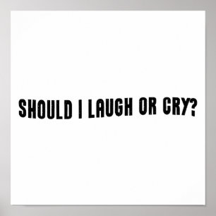 Should I Laugh Or Cry? Funny Meme Poster