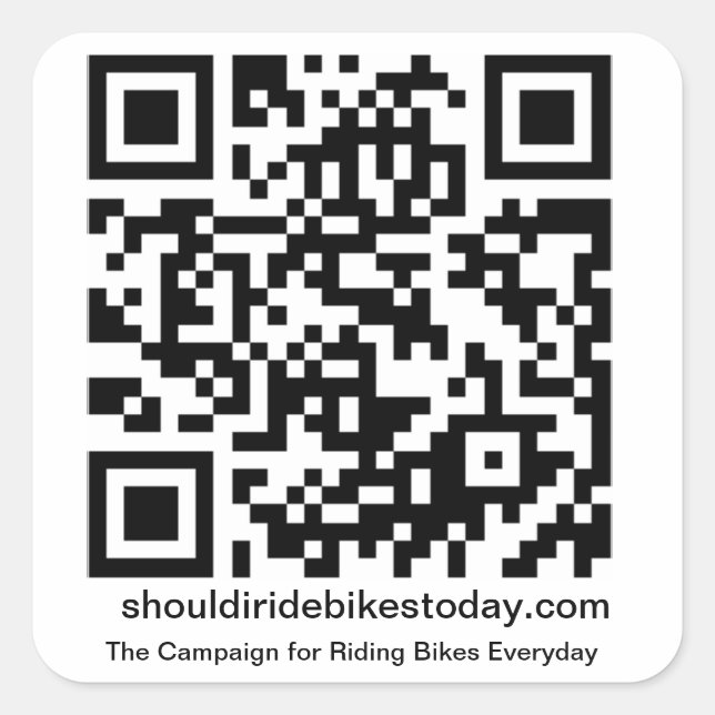 Should I Ride Bikes Today Square Sticker (Front)