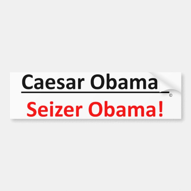Should it be Caesar Obama or Seizer Obama? Bumper Sticker (Front)