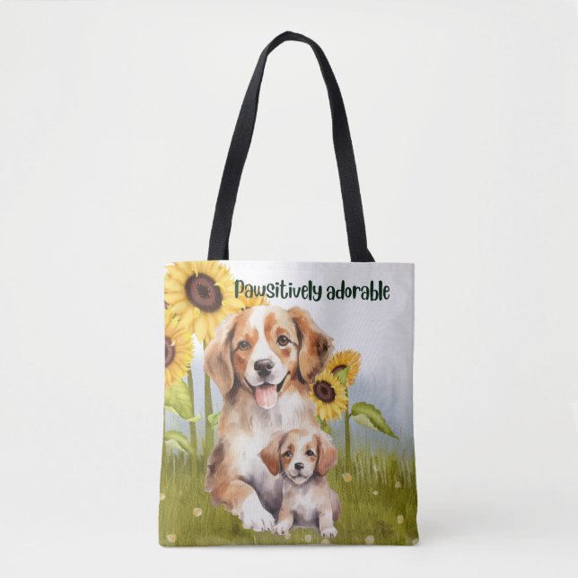 Shoulder Pawsitively Adorable Tote Bag (Front)