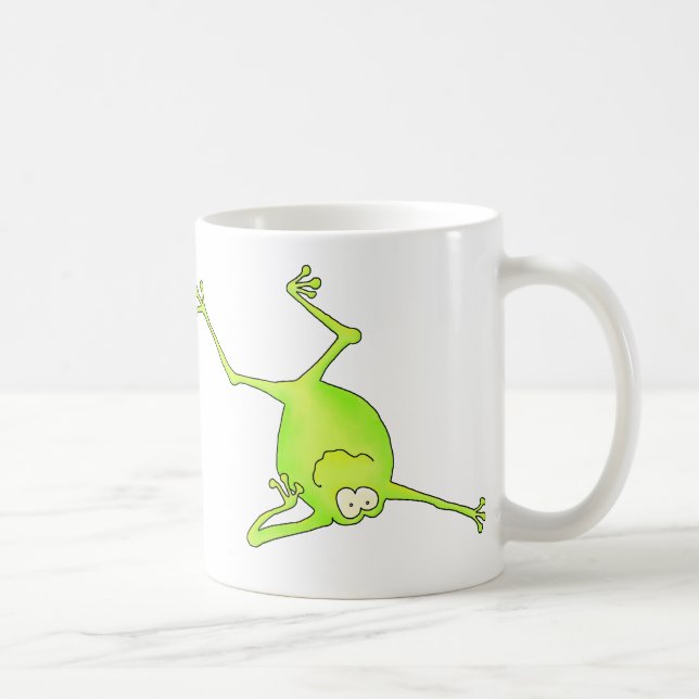 Shoulder Stand Yoga Frog Coffee Mug (Right)