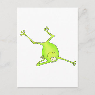 Shoulder Stand Yoga Frog Postcard