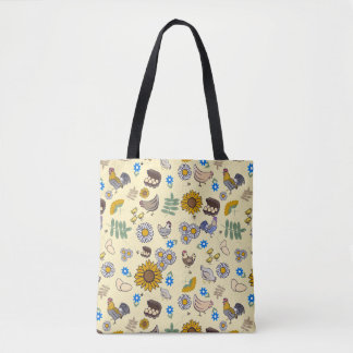 Shoulder Tote Bag in Backyard Chicken Coop