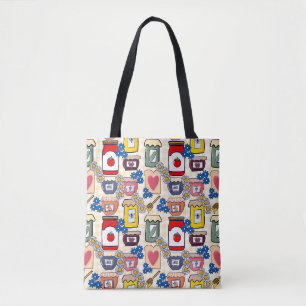 Shoulder Tote Bag in Farmers Market Jam Session