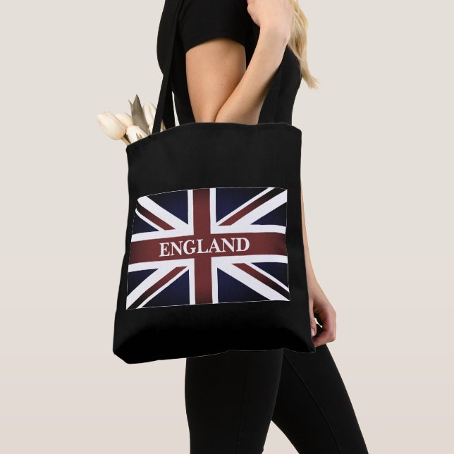 Shoulder Tote bag with British union jack flag (Close Up)
