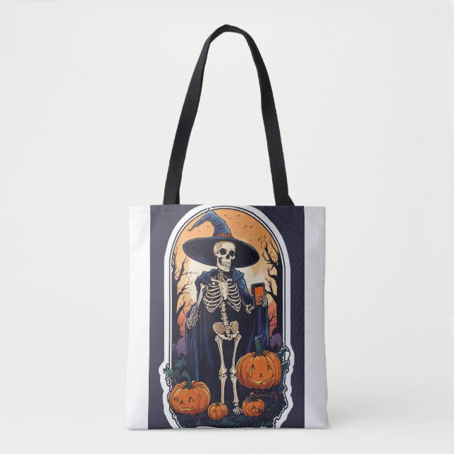 Shoulder Tote Horror print  (Front)