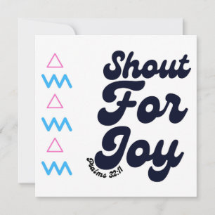 Shout For Joy Christian Celebration Baptism Card