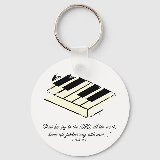 "Shout for Joy - Piano" Keychain (Front)
