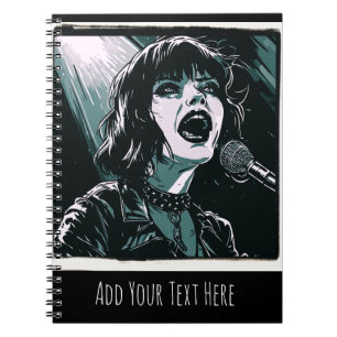 Shout It Out Loud Punk Rocker Retro Vintage Style Notebook