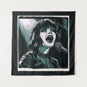 Shout It Out Loud Punk Rocker Retro Vintage Style Tapestry