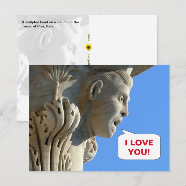 Shout it out loud! - Tower of Pisa, Italy -  Postcard (Front/Back)