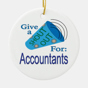 Shout Out for Accountants Ceramic Tree Decoration