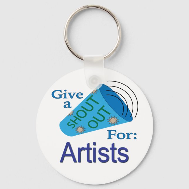 Shout Out for Artists Key Ring (Front)