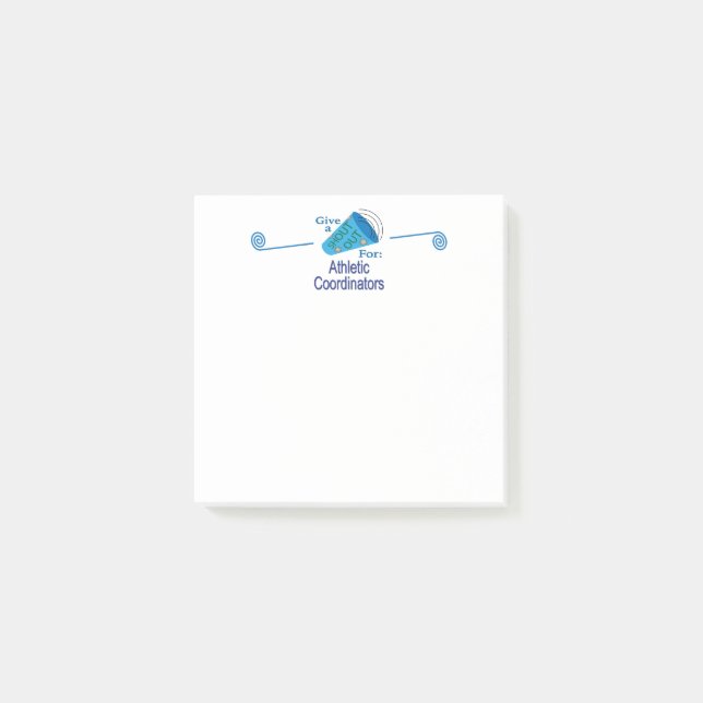 Shout Out for Athletic Coordinators Post-it Notes (Front)