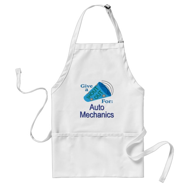 Shout Out for Auto Mechanics Standard Apron (Front)