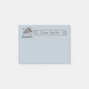 Shout Out for Bankers 4x3 Post-it Notes