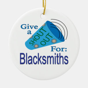Shout Out for Blacksmiths Ceramic Tree Decoration