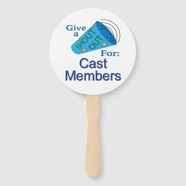 Shout Out for Cast Members  Hand Fan (Front)