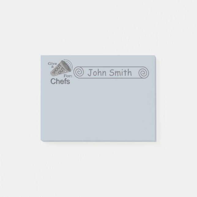 Shout Out for Chefs 4x3 Post-it Notes (Front)
