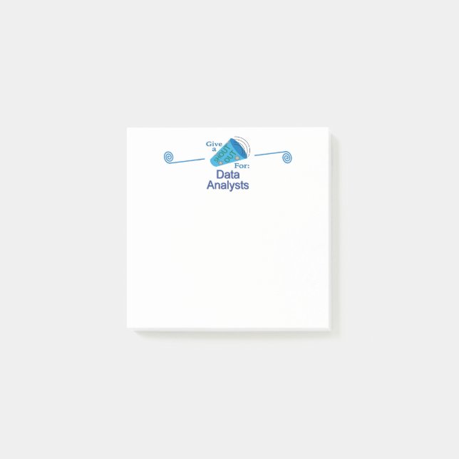 Shout Out for Data Analysts Post-it Notes (Front)