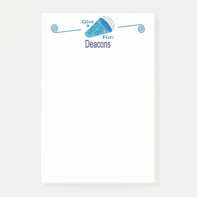 Shout Out for Deacons Post-it Notes (Front)