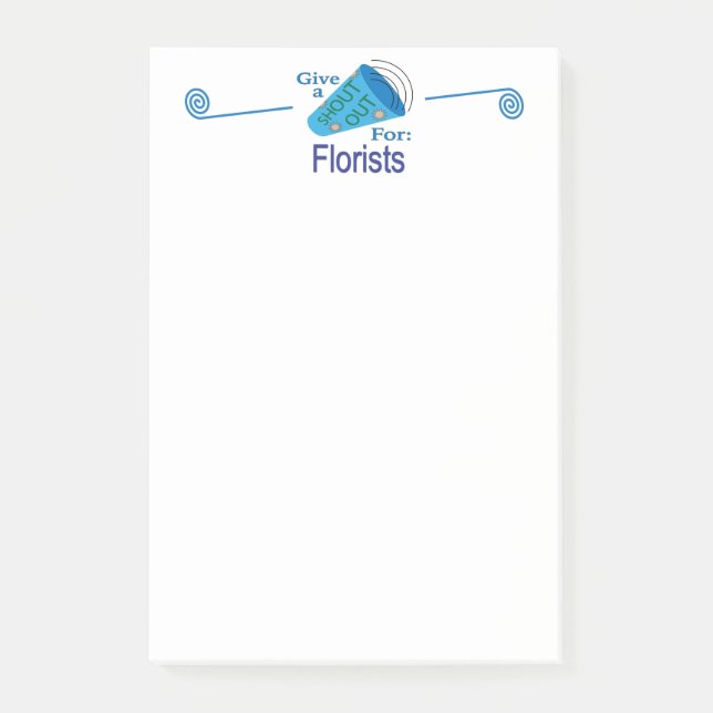 Shout Out for Florists Post-it Notes (Front)