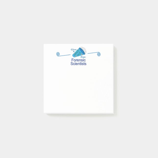 Shout Out for Forensic Scientists Post-it Notes (Front)