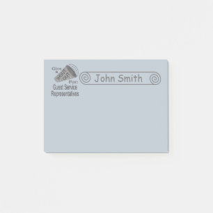 Shout Out for Guest Service Representatives 4x3 Post-it Notes