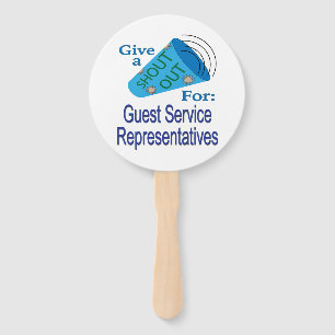 Shout Out for Guest Service Representatives Hand Fan
