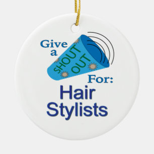 Shout Out for Hair Stylists Ceramic Tree Decoration