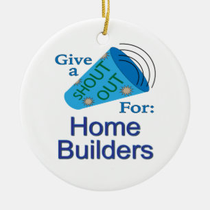 Shout Out for Home Builders Ceramic Tree Decoration