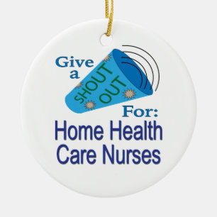 Shout Out for Home Health Care Nurses Ceramic Tree Decoration