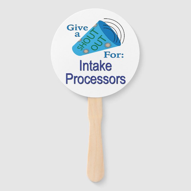 Shout Out for Intake Processors Hand Fan (Front)