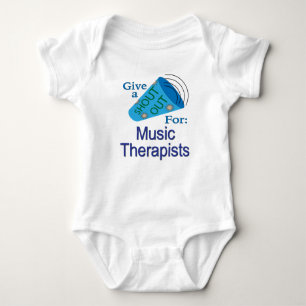 Shout Out for Music Therapists Baby Bodysuit