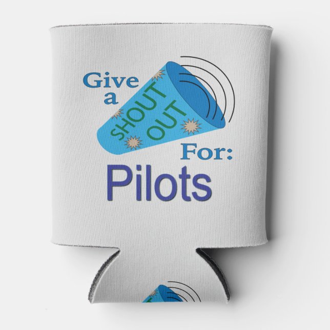 Shout Out for Pilots Can Cooler (Front)
