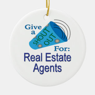 Shout Out for Real Estate Agents Ceramic Tree Decoration