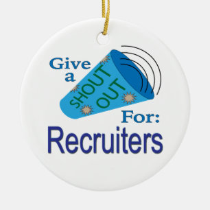 Shout Out for Recruiters Ceramic Tree Decoration