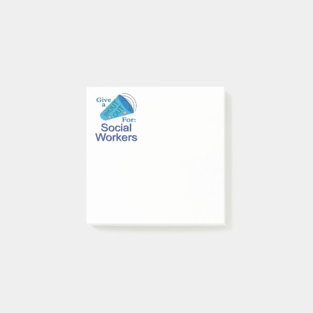 Shout Out for Social Workers Post-it Notes (Front)