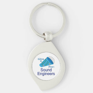 Shout Out for Sound Engineers Key Ring