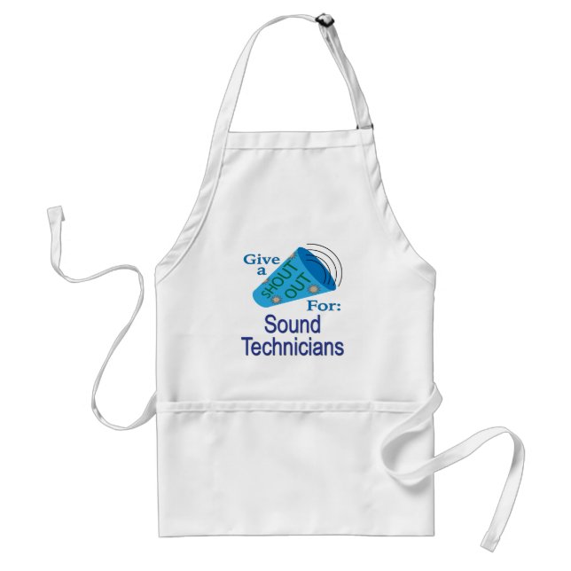 Shout Out for Sound Technicians Standard Apron (Front)
