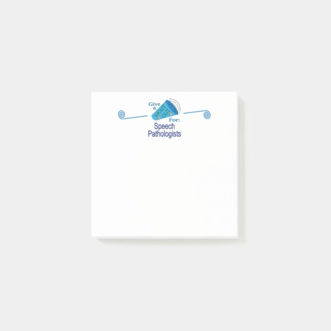 Shout Out for Speech Pathologists Post-it Notes (Front)