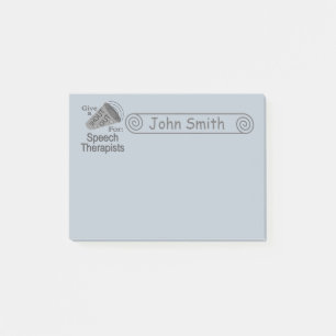 Shout Out for Speech Therapists 4x3 Post-it Notes