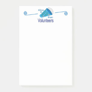 Shout Out for Volunteers Post-it Notes
