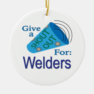 Shout Out for Welders Ceramic Tree Decoration