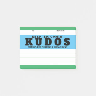 Shout out kudos great idea recognition award post- post-it notes